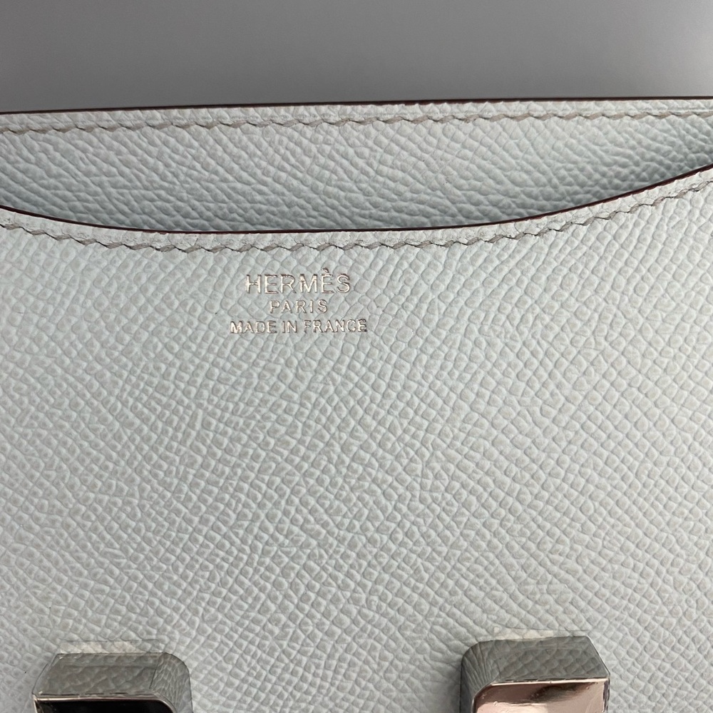 SOLD Mini Constance 18 Bleu Brume Epson Hermès bag - Picture 7 of 15